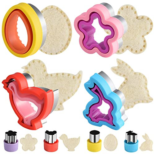 ELECLAND Sandwich Cutter and Sealer Uncrustables Maker DIY Cookie Cutter Bread Decruster Vegetable Cutter Pancake Maker Bread Crust Cutter for Kids Adult Lunch