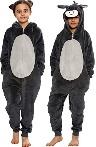 A2Z 4 Kids Animal Onesie for Kids Girls Boys Super Soft Costume Onesie - E.S Donkey 7-8