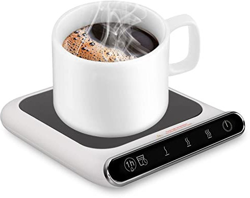 Chauffe-tasse, 55 C, 131 F, Chauffe-tasse USB à Température Constante pour Bureau avec 3 Réglages de Température, Réglages de Température Intelligents pour le Bureau à Domicile