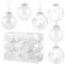 Kesote 24 Palline di Natale Bianche, Decorazioni Albero di Natale, Decorazioni Natalizie, 6CM
