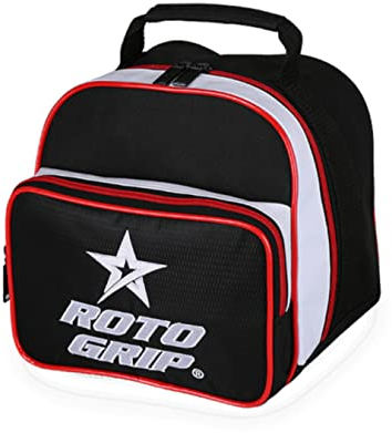 EMAX | 1 Ball Bowling-Tasche | Roto Grip - Caddy - Bowlingball-Tasche Add-A-Bag | Bowlingbag für 1 Bowlingball zum Aufsetzen | Add-On für Bowling-Ball-Roller | Schwarz Rot