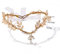 Zoestar handgefertigtes goldenes Elfenkronen-Stirnband mit Strasssteinen, Waldfeen-Kopfschmuck, Renaissance-Göttin-Kopfschmuck, Waldhochzeits-Haarschmuck für Frauen und Mädchen (Stil 1)
