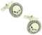 MasGemelos - Manschettenknöpfe für Harley Davidson Skull Silber 925 PREMIUM, DEFAULT, Sterling-Silber, 925 Sterling Silber