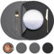 Myir JUN Tovagliette in Pelle e Sottobicchieri, Set di 4 Tovagliette Rotonde e sottobicchieri 38cm Rotonde Tovagliette Americane Bifacciale Non-scivolose Impermeabile (Grigio & Nero, Set di 4)