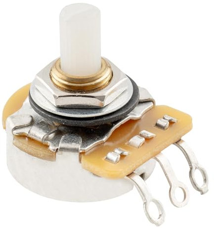 CTS A1M Inch Size Fine 24-Spline Split Nylon Shaft Short Bushing Pot Audio Taper Potentiometer for Jazzmaster Style Electric Guitar