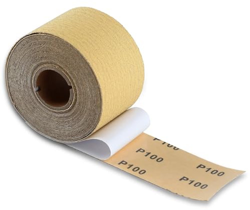 SPEEDWOX 100 Grit rouleau de papier de verre autocollant PSA Stickyback papier de sable 2-3/4 de large 10 yards de Long feuilles de papier de verre pour l’automobile et le travail du bois File d’air