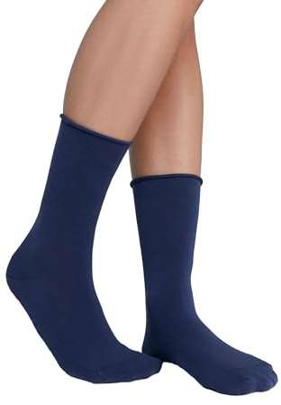 ALBERO NATUR | Socken mit Rollrand | 98% Biobaumwolle (kbA), 2% Elasthan | GOTS zertifiziert