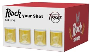 Winkee Rocks - 4 Rock Hand Schnapsgläser I Erwecke den Rockstar in Dir I Coole Gläser für Shots auf Partys & Festivals