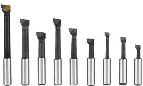 Mini-Drehmaschine, Bohrstangen-Set, Metalldrehmaschine, 9-teilig, 12 Mm F1-Schaft-Set, Bohrstangen-Set, Hartmetall-bestückte Stangen