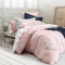 Sedefen Bettwäsche 135x200 cm + 1 Kissenbezug 80x80cm,Rosa Blätter Blumen Wendebettwäsche Set Mädchen Teens Microfaser Einzelbett Bettbezug mit Reißverschluss