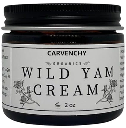 Wild Yam Creme, Bio Sheabutter 2 oz, Extract Multi Nutrient mit und Olivenöl Bienenwachs, All-Natural, glatte Wild Yam-Lippenbalsam-Körperbutter für alle Hauttypen