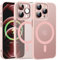 KPPIT Magnetic für iPhone 12 Pro Max Hülle für Magsafe, Handyhülle mit Magsafe Anti-Fingerabdruck Mattiert Durchscheinende Schutzhülle für iPhone 12 Pro Max case 6,7-Rosa