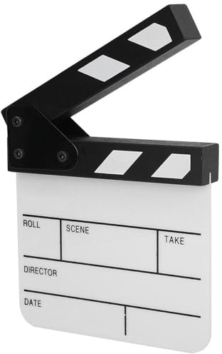 -Acryl-Regisseur-Szenenklappe, TV-Film-Aktionstafel, Filmschnitt-Requisite mit Stift