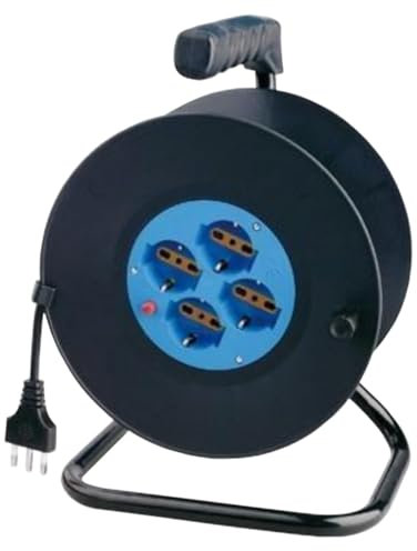 Avvolgicavo prolunga elettrica con 4 prese Schuko e cavo 50 metri 3x1.5mm