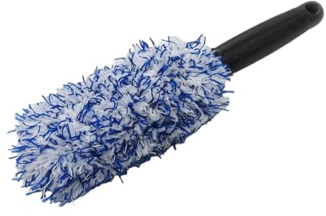 Generisch Mikrofaser Auto Felgenbürste extra dünn | Felgenbürste Flat Wheel Brush | Mikrofaser Felgenbürste extra dünn | Felgen Bürste Alufelgen Microfaser | Auto Reinigungsset
