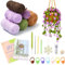 Airssory Lovely Purple Flower Crochet Kit DIY Wool Yarn Woven Creative Hanging Basket Floral Plants Knitting Kits with Step-by-Step Video for Beginner Home Decoration