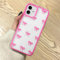 EYZUTAK Case for iPhone 11, Clear Cute Ribbon Bowknot Pattern Aesthetic Transparent Phone Case Raised Camera Protection Stylish Slim Soft Durable TPU Protective Cover for Women Girls - Rose Red