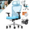 KESSER® Bürostuhl Ergonomisch mit verstellbaren Armlehnen | Drehstuhl mit Lendenwirbelstütze Rückenschonend | Schreibtischstuhl mit Kopfstütze | Office Chair Wippfunktion bis 125° mit 5X Gummirollen