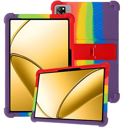 Custodia in silicone per tablet Blackview 2025 Newwst 10 pollici Tab60 WIFI Android 14 tablet con copertura completa, antiurto, antigraffio, supporto regolabile e morbida copertura in silicone,