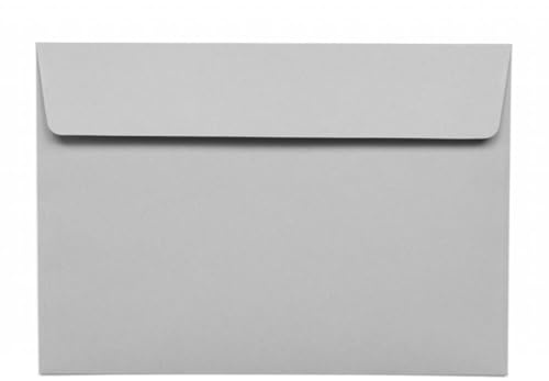 Kuvertwelt Selbstklebende Umschläge DIN C6 (162 x 114 mm) - Hellgrau | Selbstklebende C6-Papierumschläge im 25er-Pack für schnelles Versenden von Briefen, Karten und Einladungen.