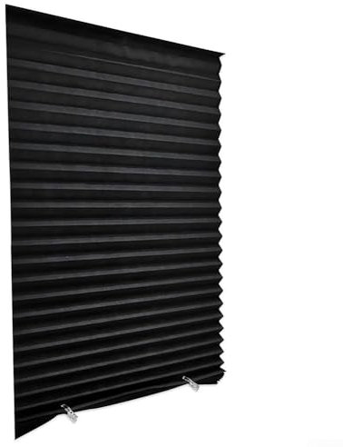 Bulevisiter Cortinas térmicas negras, persianas opacas, sin taladrar, cortinas opacas portátiles, cubierta de material opaco, para dormitorio extraíble (60 x 150 cm)