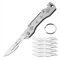 BEEK Utility Folding Scalpel, Unpacking Box Opener Cutter, EDC Craft DIY Cutting Hand Pocket Multi Tool, 10 pcs 23# Replaceable Blades for Professional Wallpaper Precision Cutting, Gift for Men