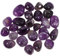 OATIPHO Amethyst -achat Herz Kristall Rosenquarz-stein Rosenquarzsplitter Rosenstein Rosenquarz Kristalle Quartz Kristall Kristallherzen Violett Rauer Stein