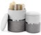 RELAX4LIFE 2er Set Sitzhocker, Pouf Hocker mit 32L + 21L Stauraum, Ottomane aus Samt, Aufbewahrungshocker für Wohnzimmer Schlafzimmer (Grau)