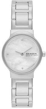 Skagen Freja Lille Damenuhr, Quarz-Zweizeigerwerk mit Edelstahl- oder Lederarmband