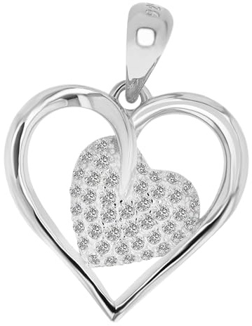 Akzent Anhänger für Damen in 925 Silber, 100% Wasserfest & Hautverträglich