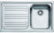 FRANKE Lavello Radar inox RRX611 cm 86 1 vasca e gocciolatoio laterale - Bordo slim acciaio da incasso (Gocciolatoio a SINISTRA)
