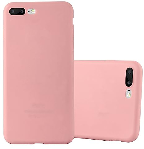 Cadorabo Funda para Apple iPhone 8 Plus / 7 Plus / 7S Plus en Candy Rosa - Cubierta Proteccíon de Silicona TPU Delgada e Flexible con Antichoque - Gel Case Cover Carcasa Ligera