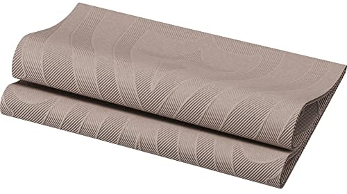 Duni Elegance Servietten Lily Greige 40x40cm 1/4 Falz 40 Stück