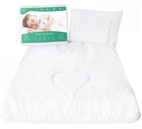 Baby Comfort Deep Sleep 150x120 cm Duvet and Pillow Filling Set for Toddler Junior Cot Bed (12M+) Breathable & Machine Washable Anti-Allergy Bedding