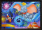 Uhomate A089 Wanddekoration Dumbo fliegender Elefant, Vincent Van Gogh Sternennacht, auf Leinwand, Wandbild für Babygeschenk, Kinderzimmer, Wohnzimmer, Wanddekoration, 24X30 inch