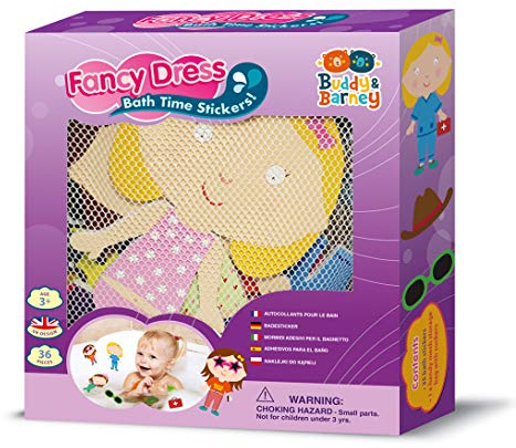 Buddy & Barney , Fancy Dress Bath Stickers Bath time Toy Fun for Kids - 36 Pieces BB048