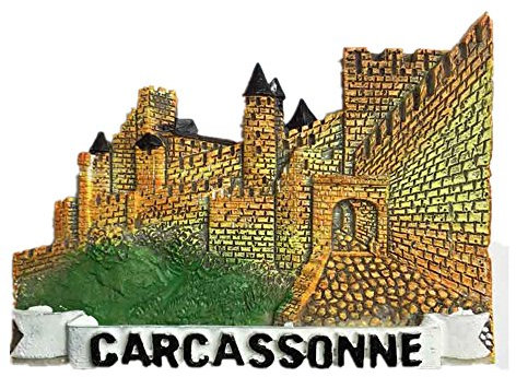 3D Carcassonne Castle Frankreich Kühlschrankmagnet, Paris Souvenir-Aufkleber, Heim- und Küchendekoration, Carcassonne Castle Frankreich Kühlschrankmagnet