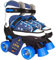 Best Sporting Rollschuhe Kinder I Rollschuhe größenverstellbar 32-35 I robuste Inliner für Kinder mit Bremse I Jeans - blau - weiß I Rollerskates Schuhe Kinder I Inliner mit 4 Rollen