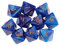 Perfeclan 10PCS 8 Sided Dice D8 Polyedrische Würfel Für MTG RPG Neu - Blau + Lila