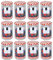 MIK funshopping Lot de 12 pots à confiture en verre avec couvercle à carreaux (500 ml)