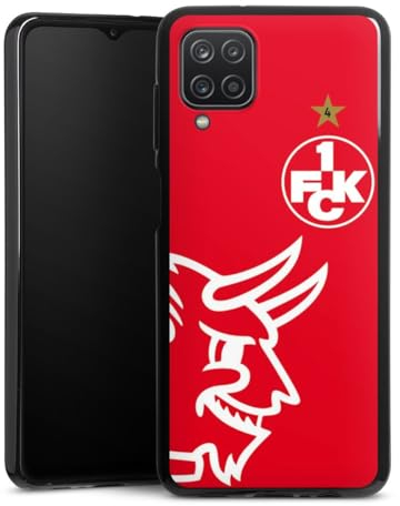 Silikon Hülle kompatibel mit Samsung Galaxy A12 Case schwarz Handyhülle 1. FC Kaiserslautern Sterne Teufel