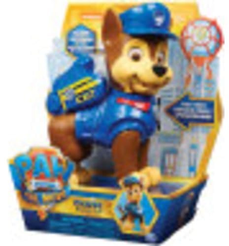 PAW PATROL Interaktive 15cm große Chase Mission Pup-Figur aus dem Kinofilm, mit Geräuscheffekten, ab 3 Jahren