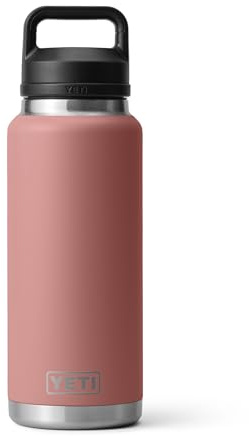 Yeti Rambler 36 oz Bottle (Retired Color), with Chug Cap, Sandstone Pink