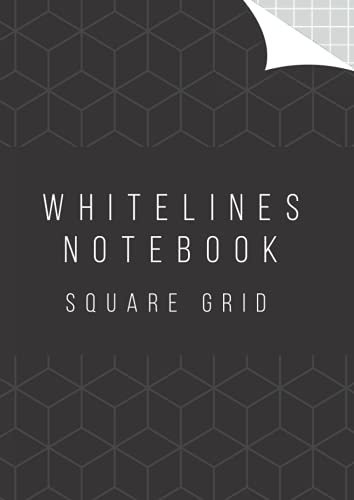 Whitelines notebook square grid: grey background white square pages for drawing writing engineer and journaling