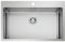 EVHOC Lavello Sopratop DEUS M, 1 Vasca per Cucina, Lavandino in Acciaio Inox Vasca Unica con Finitura Satinata, Fascia Forata per Miscelatore, Made in Italy, 75x51 cm