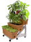 Orto di Bama 3er Set Blumenkübel 80 cm mit Untersetzer und 3 Ebenen für Gestecke oder vertikale Gemüse, praktisch zu bewegen, Farbe grün oder terrakotta, Made in Italy. (Terracotta)