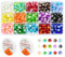 450 Pcs Perle de Verre Rondes, 8mm Perle Multicolore avec 2 Rouleau de Fil Élastique pour DIY Bracelet Fabrication de Bijoux