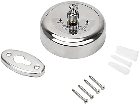 MASIDEF MEMBER OF THE WüRTH GROUP Cavo Stendibiancheria Richiudibile Retraibile, Misura 2.8 m, Acciaio Inox Inossidabile Antiruggine, Estensibile Ideale per Interno e Esterno, Casa e Giardino, grigio