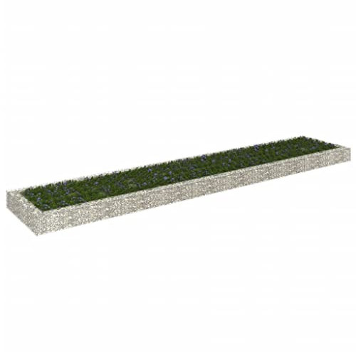 SKM Lit surélevé à Gabion Acier galvanisé 500x100x20 cm