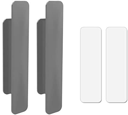 I SHU HUI, 2 uds, tiradores de armario sin perforaciones, tiradores de cajón, herrajes autoadhesivos para muebles, tiradores de puerta de cocina, tiradores de cajón de armario (Gris)